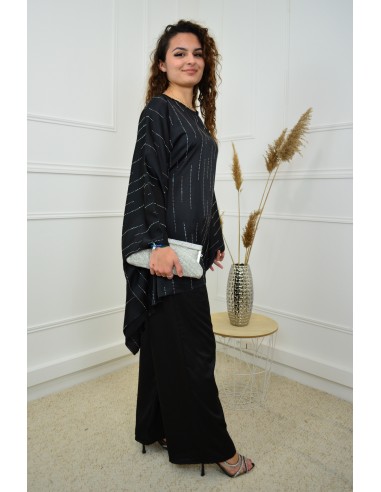 Ensemble noir haut avec strass +...