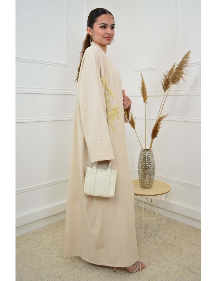 Manteau beige avec fleurs - femme - Accueil