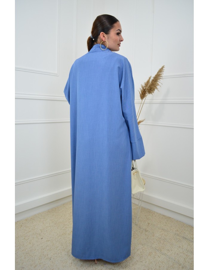 Manteau bleu avec fleurs - femme - Accueil