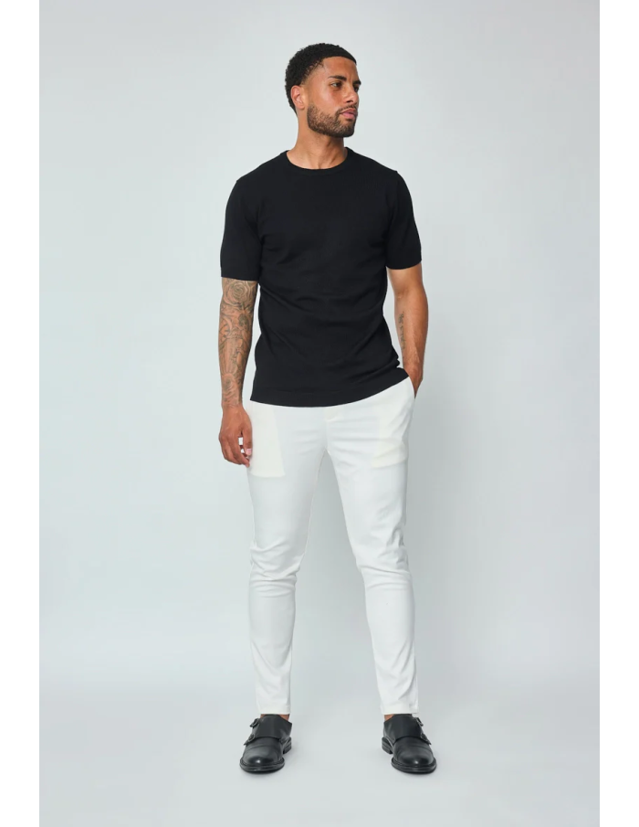 T-shirt uni en maille homme – Confort et style minimaliste
