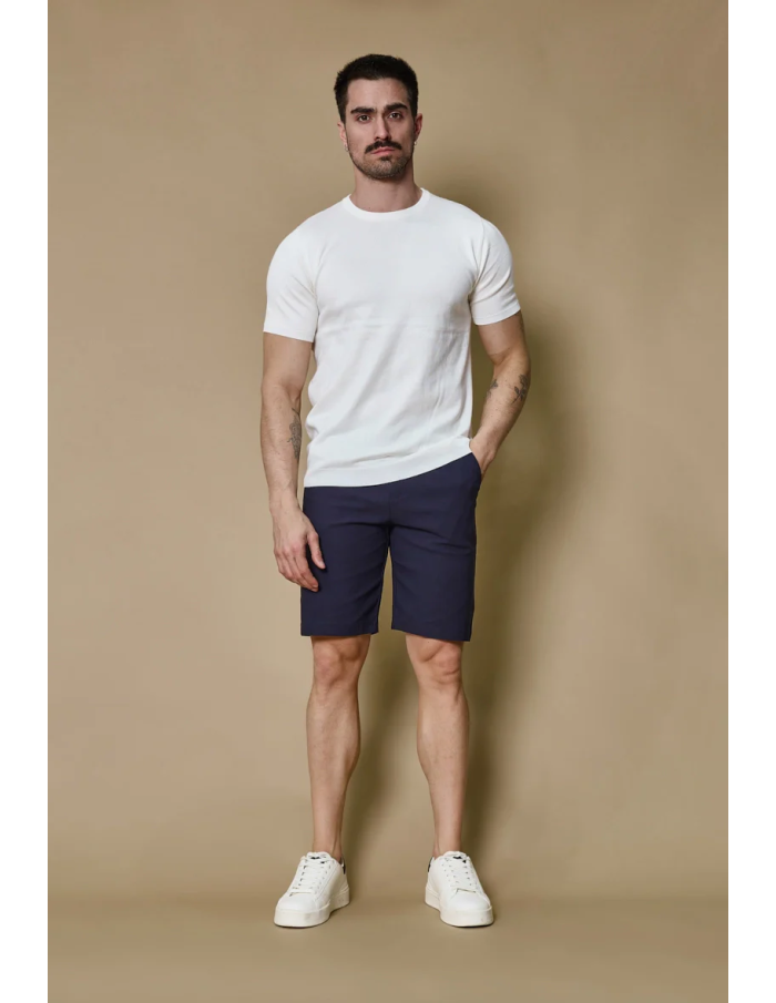 T-shirt blanc uni en maille homme – Confort et style minimaliste