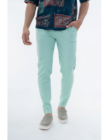 Pantalon vert chino classique uni –...
