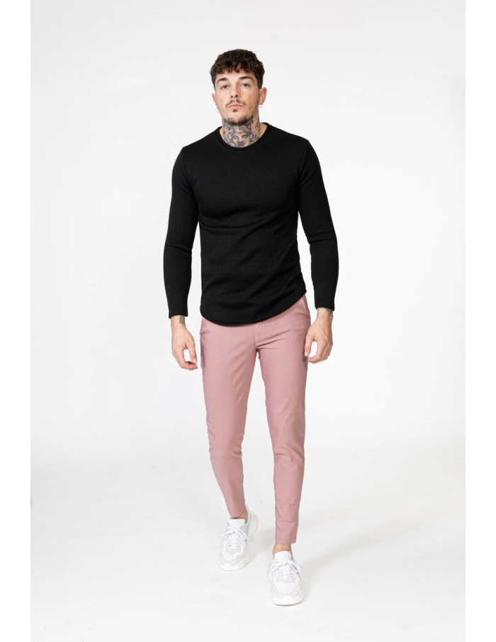 Pantalon rose chino slim homme – Stretch confortable et coupe classique