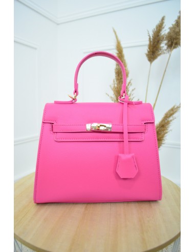 Sac à main rose avec detail doré