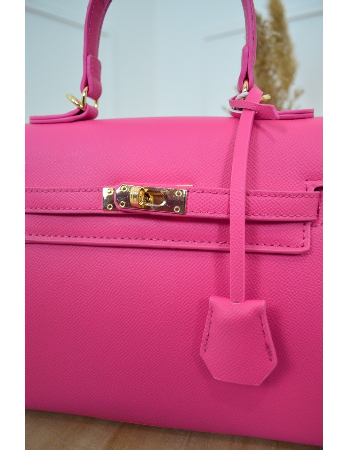 Sac à main rose femme – Détails dorés chic & élégant
