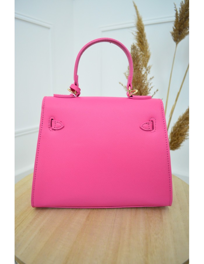 Sac à main rose femme – Détails dorés chic & élégant