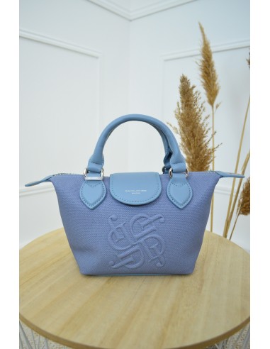 Petit sac à main porté main bleu -...