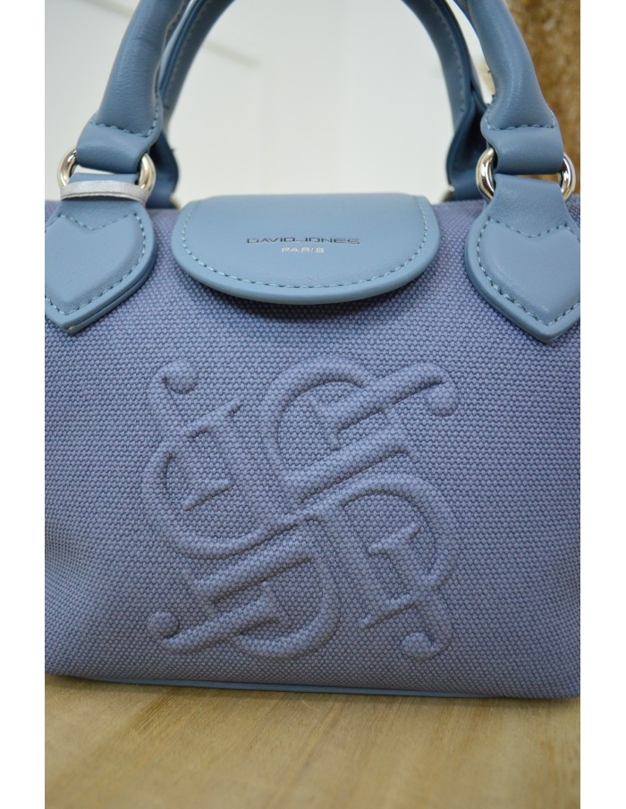 Petit sac à main porté main bleu David Jones Paris