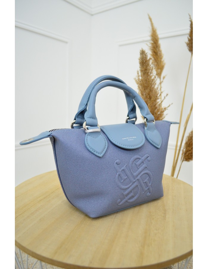 Petit sac à main porté main bleu David Jones Paris