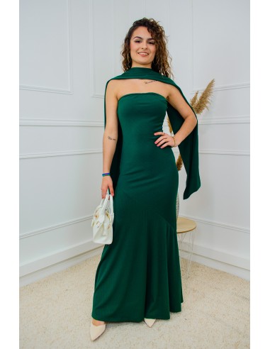Robe longue vert foncé bustier...