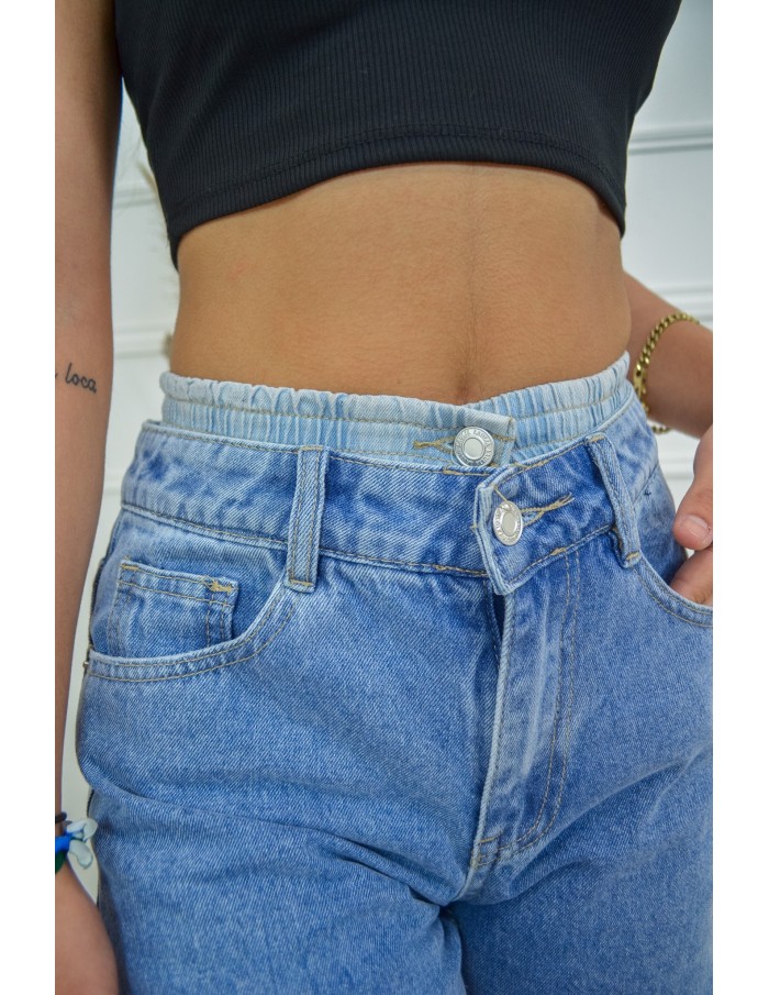 Jean Droit à Double Taille - Tendance et Confort pour Femme