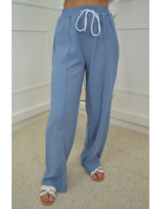 Pantalon bleu fluide...