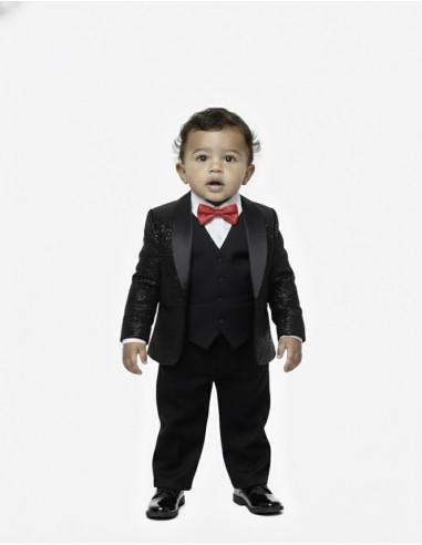 COSTUME NOIR SCINTILLANT 5 PIÈCES - BÉBÉ