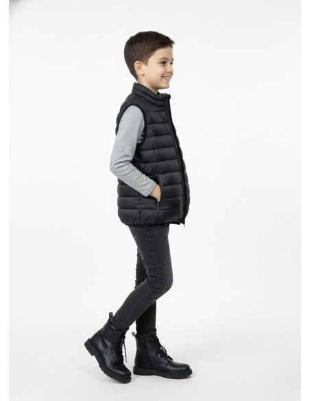 Gilet En Doudoune Free Country - Noir, Gris, Bleu Royal - Taille M 10-12 Garçons - Occasion Très Bon État