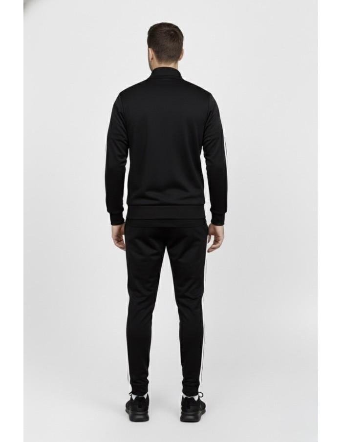 Ensemble noir zippé a bandes blanches - homme