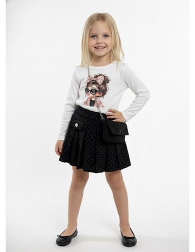 Robe noire et sac assorti – fille 4 à...