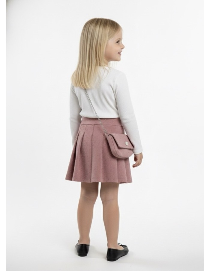 Robe rose pailleté avec motif – fille 4 à 14 ans - Accueil