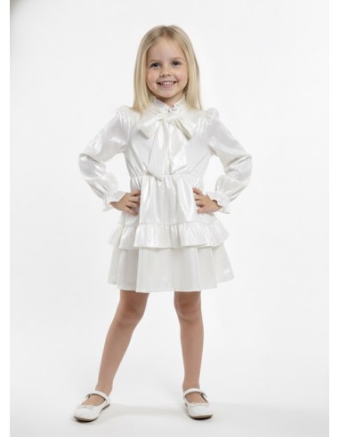 Robe  blanche courte en tissu...