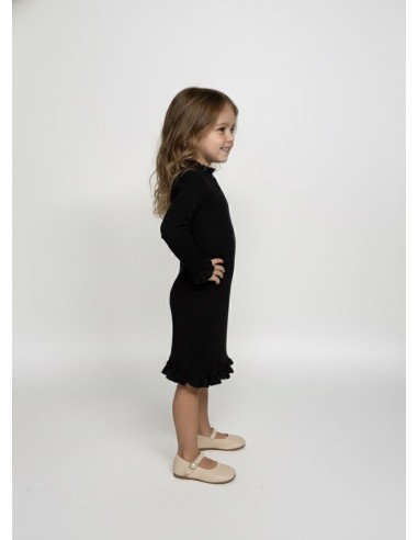 Robe noir à volants – fille 4 à 14 ans