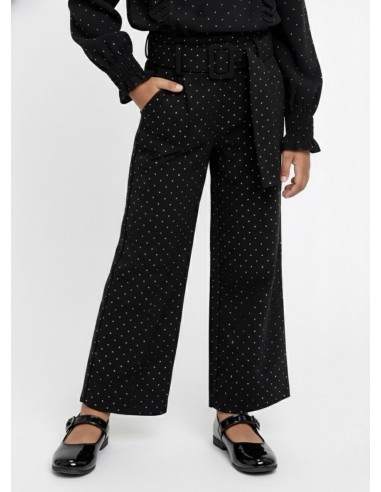 Pantalon noir à strass avec ceinture...