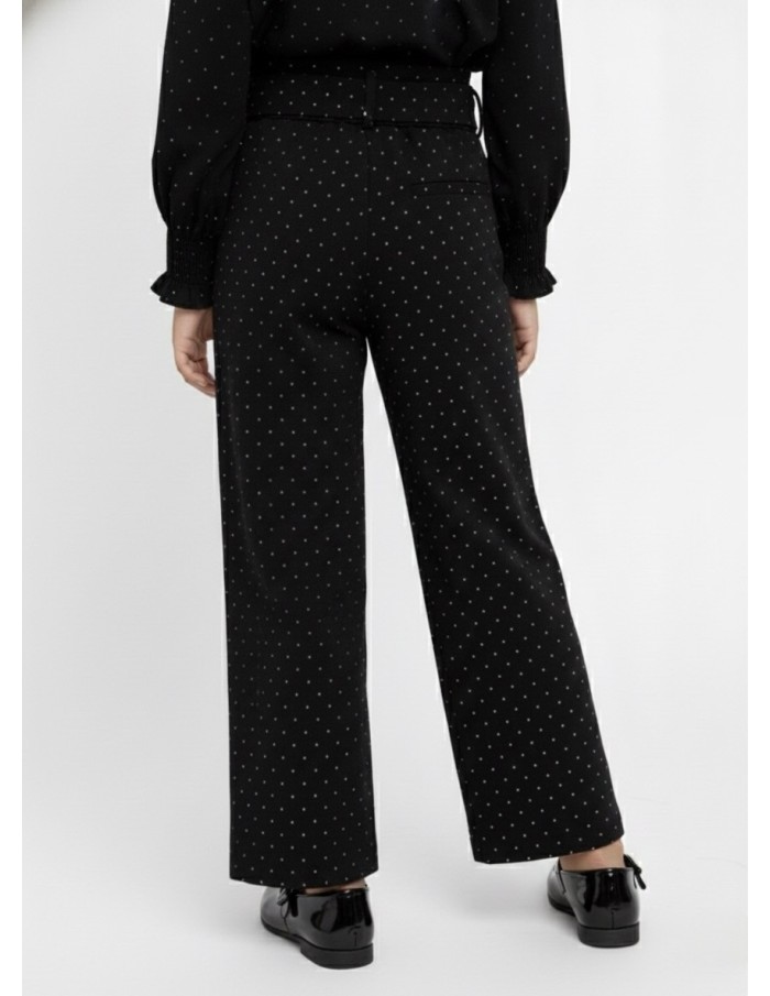 Pantalon noir à strass avec ceinture – Fille 4 à 14 ans - Accueil