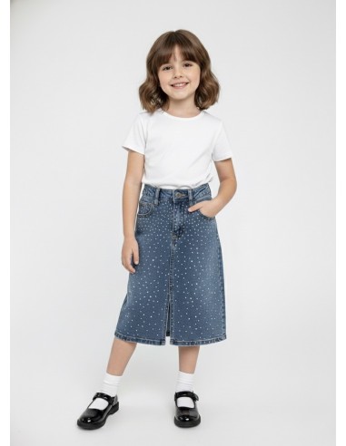 Jupe en jean à strass – Fille 4 à 14 ans