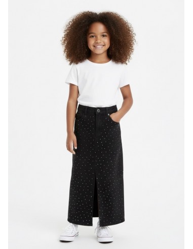 Jupe en jean noir à strass – Fille 4...