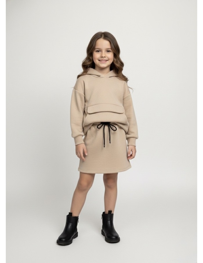 Pull Col Roulé Fille - Taille 8-9 Ans - Couleur Beige - Occasion Très Bon état - Sans Marque