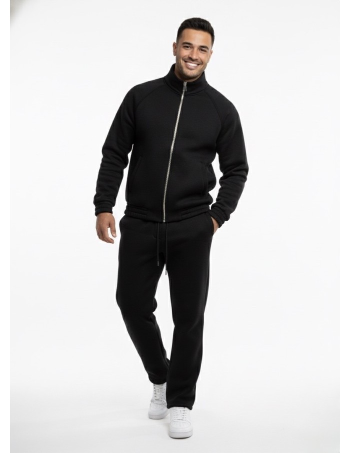 ENSEMBLE SURVÊTEMENT NOIR ZIPPÉ - HOMME - Accueil