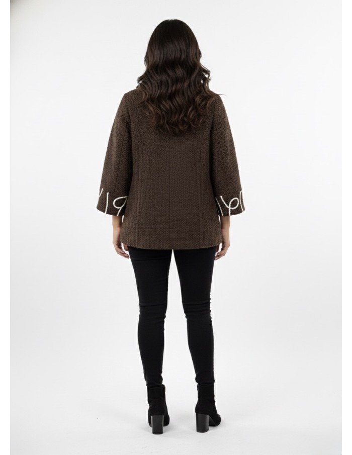 Veste Zippée en Maille Douce Motif - Femme - Accueil