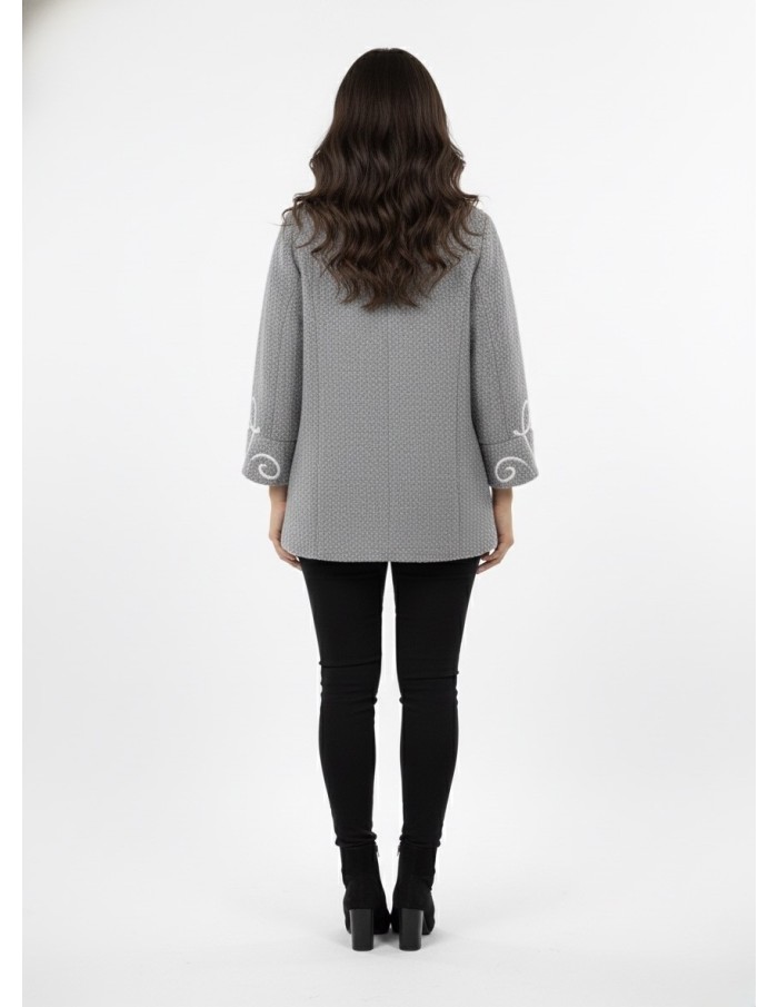 Veste Zippée en Maille Douce Motif - Femme - Accueil