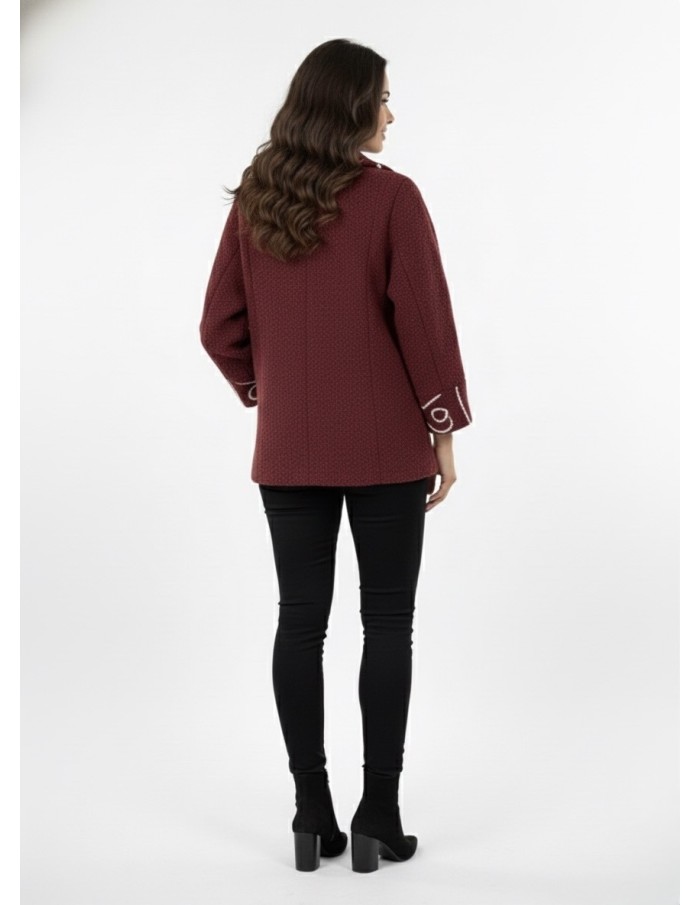 Veste Zippée en Maille Douce Motif - Femme - Accueil