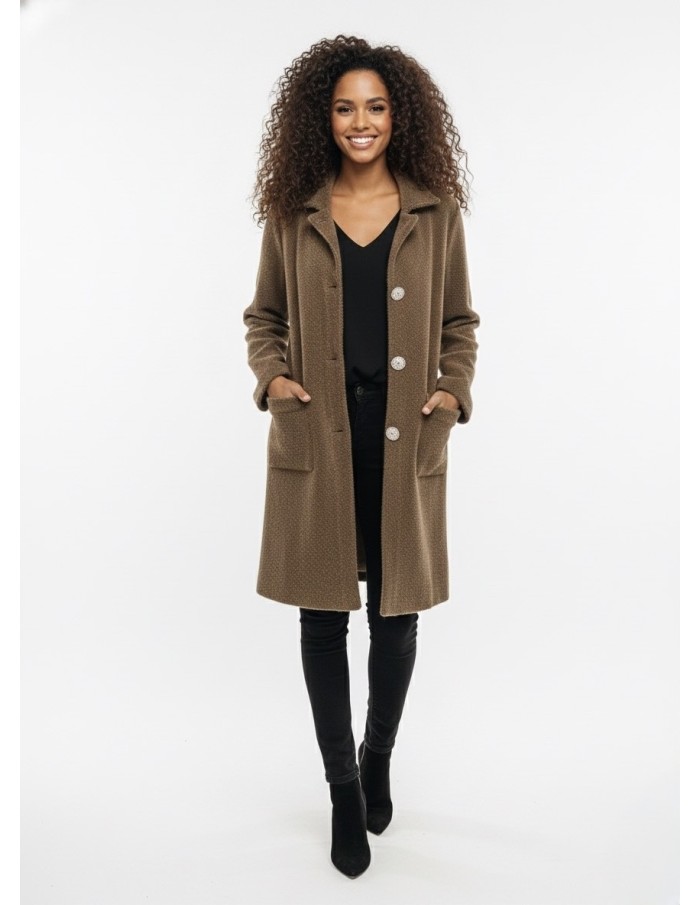 Veste Élégante à Boutons Dorés - FEMME