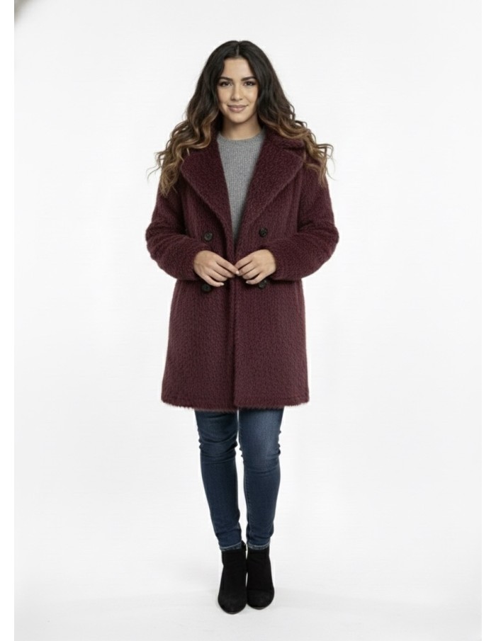 Manteau Texturé à Boutons – FEMME