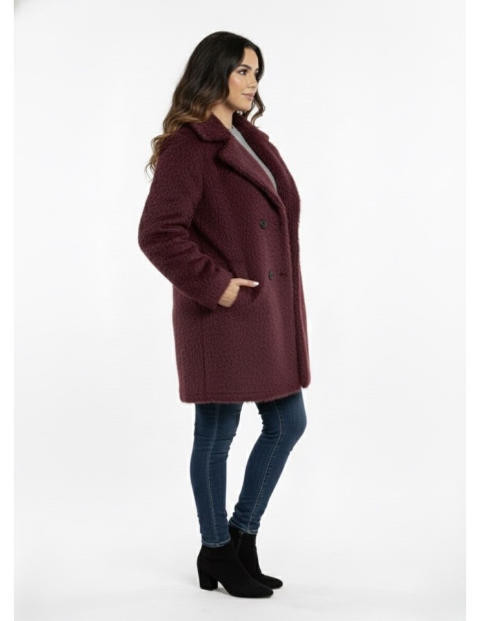 Manteau Texturé à Boutons – FEMME