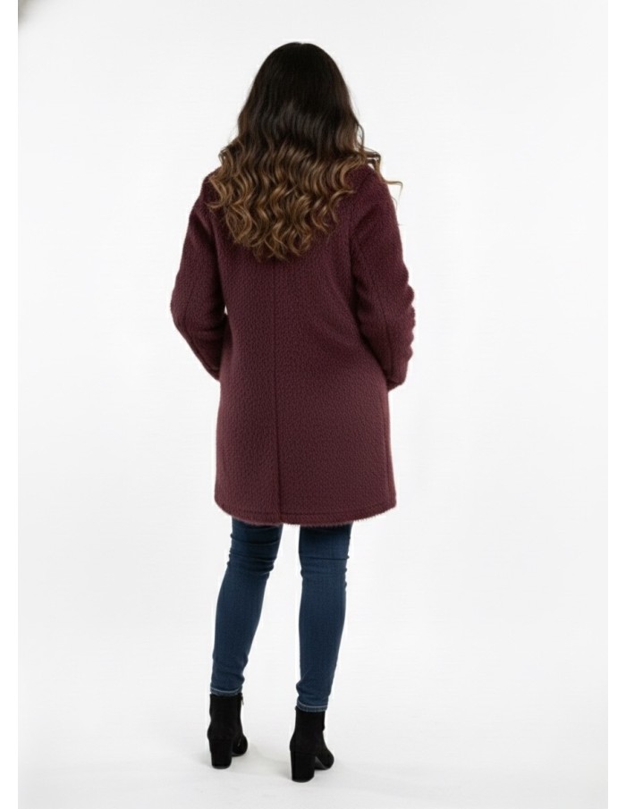 Manteau Texturé à Boutons – FEMME