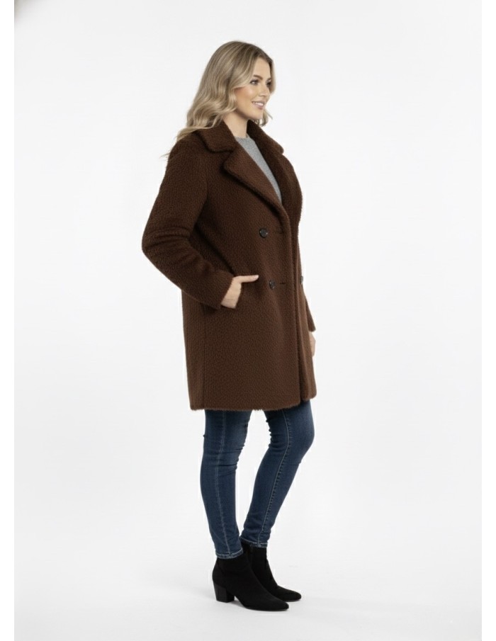 Manteau Texturé à Boutons – FEMME