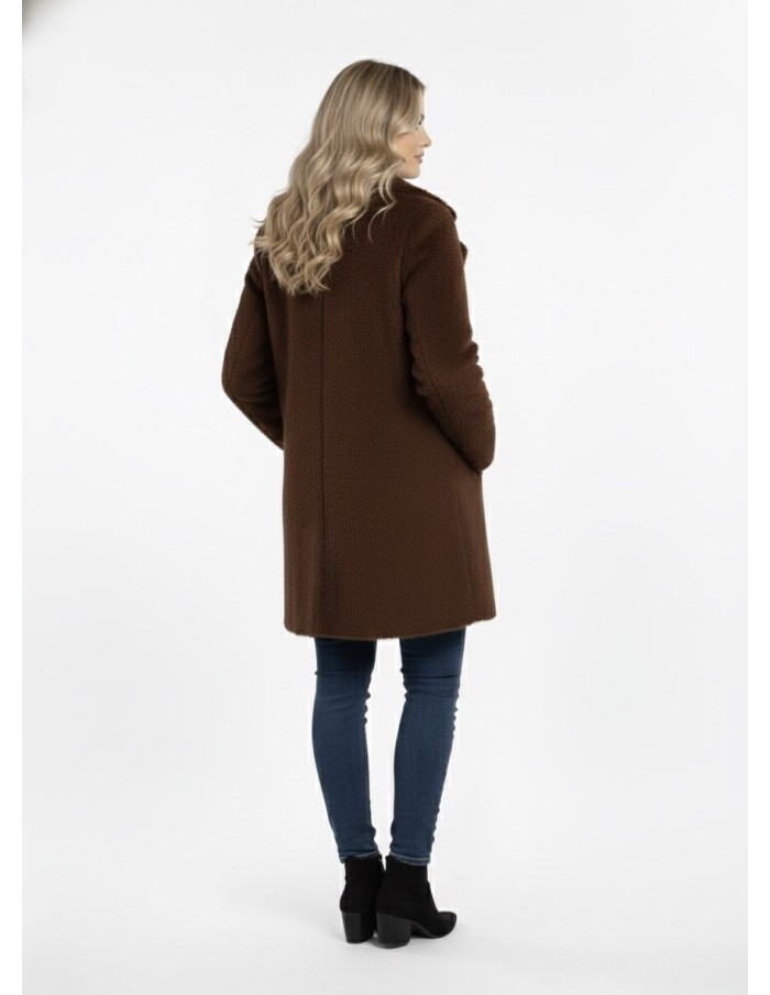 Manteau Texturé à Boutons – FEMME