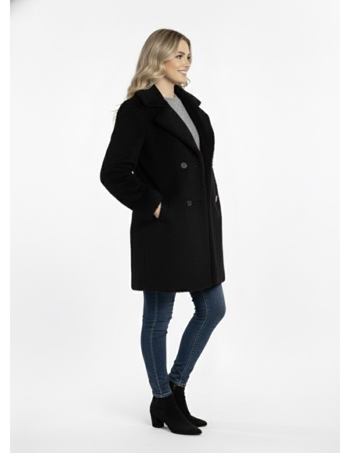 Manteau Texturé à Boutons – FEMME