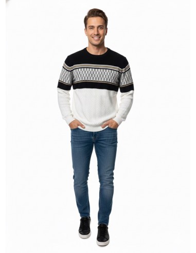Pull Manches Longues à Motifs - Homme