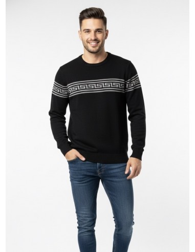 Pull Manches Longues à Motif - HOMME