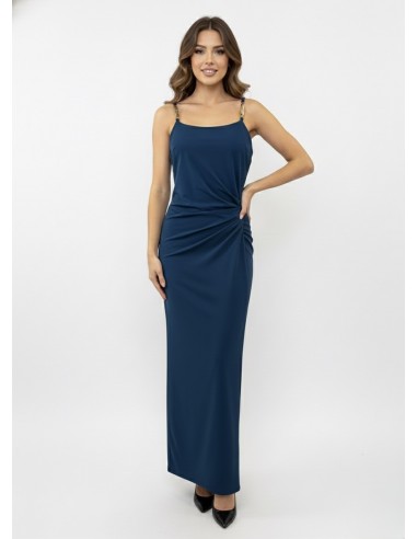 Robe Longue Bleu Bretelles Bijoux &...