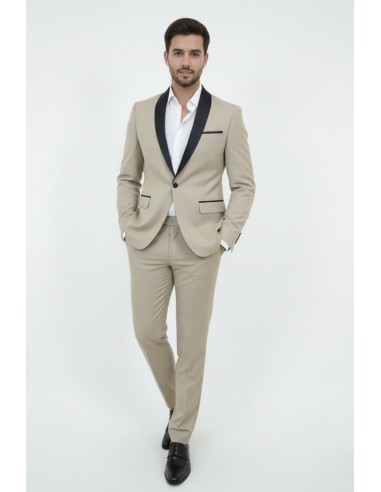 Ensemble costume 2 pièces beige – homme