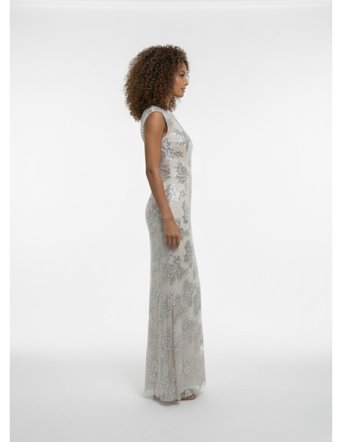 ROBE LONGUE FLEURIE À DOS NU - FEMME