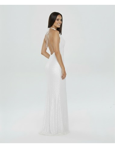 ROBE LONGUE BLANCHE COL NOUÉ &...
