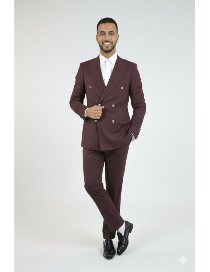Ensemble costume 2 pièces bordeaux - homme - Accueil