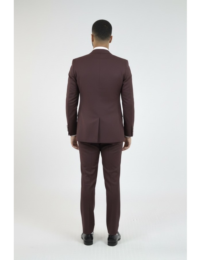 Ensemble costume 2 pièces bordeaux - homme - Accueil