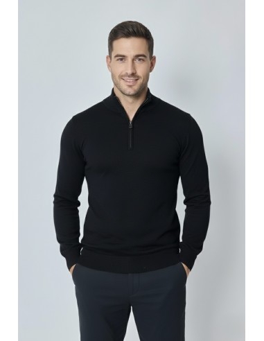 POLO NOIR MANCHES LONGUES – COL...