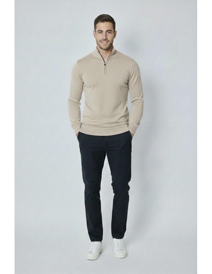 POLO MANCHES LONGUES – COL FERMETURE ZIP