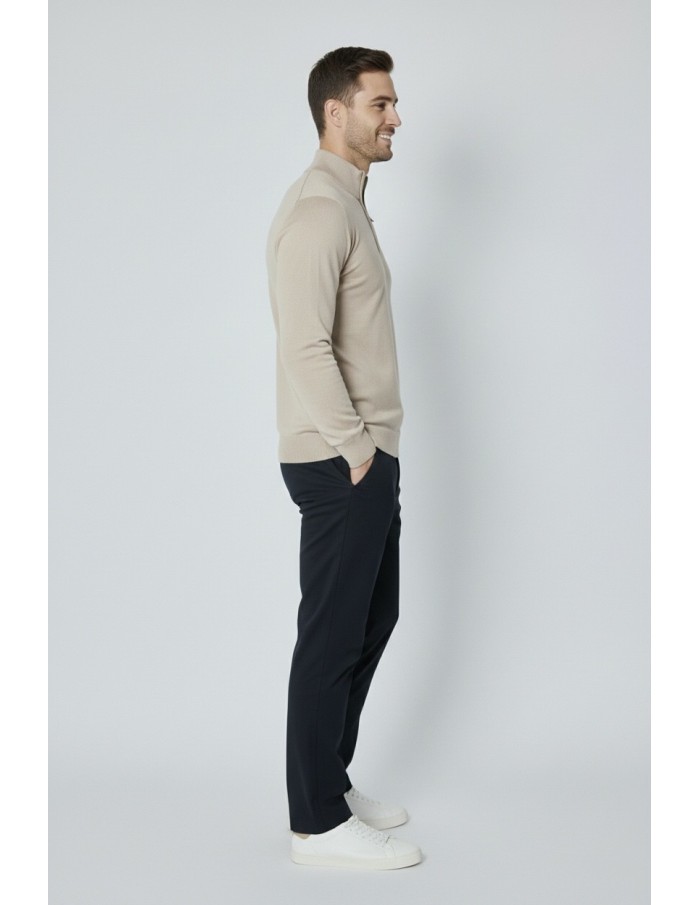 POLO MANCHES LONGUES – COL FERMETURE ZIP
